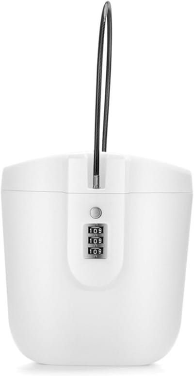 Draagbare Kluis - Combinatieslot Box - Waardevolle Spullen Beveiligen - 3-Cijferig Slot - 3.2 Liter Inhoud - Wit