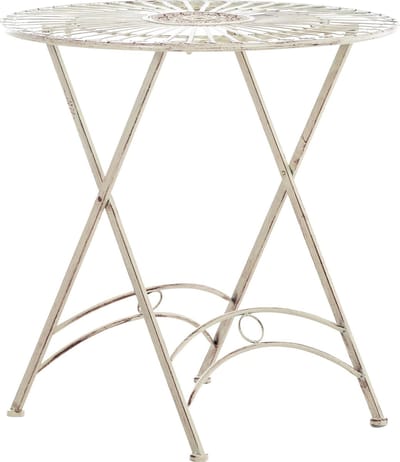 CLP Tegal Ronde Tuintafel - Inklapbaar - antiek/creme