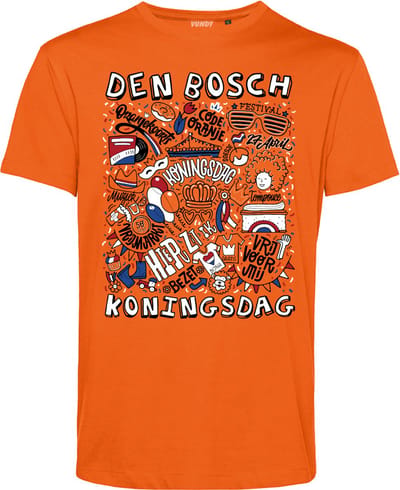 T-shirt Den Bosch Oranjekoorts | Oranje | maat XS