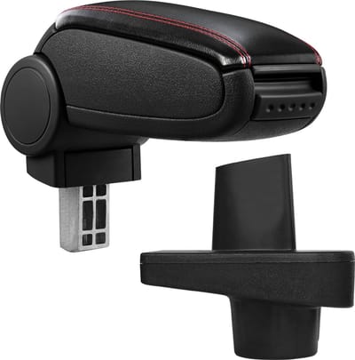 Armsteun-Renault Clio IV-X98-kunstleer-zwart+rood stiksel