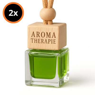 Reqz® Autoparfum Jasmijn Geur – 2x Auto Diffuser Parfum – Luxe Houten Auto Geurverfrisser – Langdurige Frisse Geur