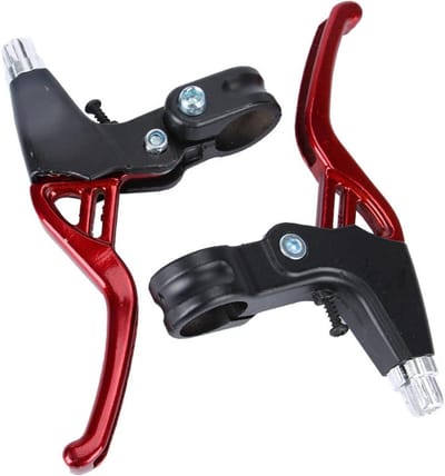 Fietsremhendels - Handremmen Paar - Veilig Fietsen - Universele Aluminium - 22mm Diameter - Zwart Rood