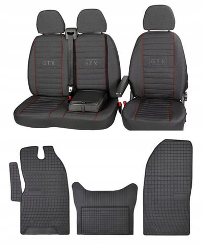 FROGUM Iveco Daily VI - Automaat Set Stoelhoezen en Matten - Perfecte Pasvorm - Versterkt & Geurloos - Eenvoudige Montage