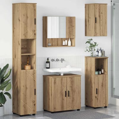vidaXL - Badkamermeubel - Set - 5 - st - Artisanaal - eiken - 61 - x - 35 - x - 64 - cm