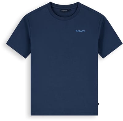Ballin Amsterdam - Jongens Loose fit T-shirts Crewneck SS - Navy - Maat 6