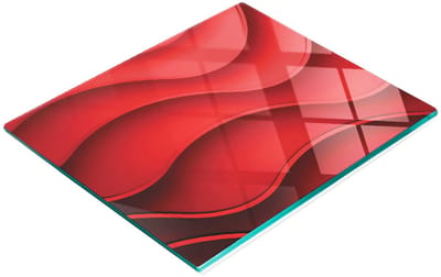Glazen snijplank met abstract 3D-patroon, 60x52 cm