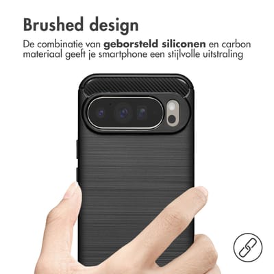 imoshion Hoesje - Geschikt voor Google Pixel 10 Pro XL - Brushed Backcover - Zwart