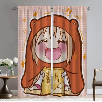 Sankaku Head Anti-muggen Gordijnen 2 Stuks Shades Moderne Woonkamer Gordijnen voor Camera Halloween Decoratie Scheidingswand Kind W50xH70cmx2pcs-CL brown