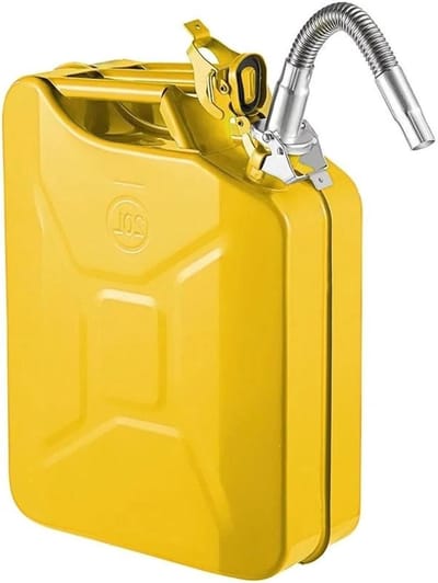 Jerrycan Brandstoftank - Benzinekan Opslagtank - Brandstof Transport - Zelfnivellerend - 20 Liter - Geel