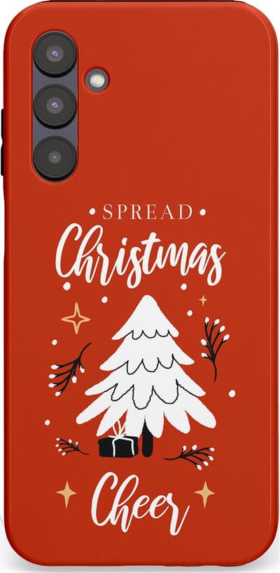Casetastic hoesje geschikt voor Samsung Galaxy A25 - Dubbellaagse bescherming - Verspreid het Kerstfeest - Fashion Case - Terracotta