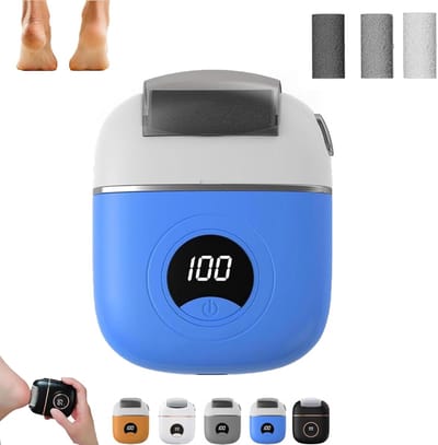 Elektrische eeltverwijderaar - elektrische voetvijl - eelt remover - pedicure apparaat - LCD display - 2 standen - LED verlichting - Type-C oplaadbaar - blauw