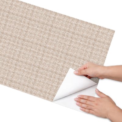 Coloray Meubel Wrap Folie - Beige Meubelfolie - 50x100 cm - Decoratiefolie Zelfklevend Beige patronen - Meubelfolie Zelfklevend - Rustiek Meubelfolie - Wrapfolie Keuken - Wanddecoratie - Gestructureerd