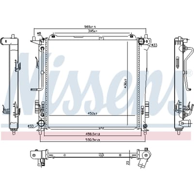 Radiator, motorkoeling NISSENS 666216