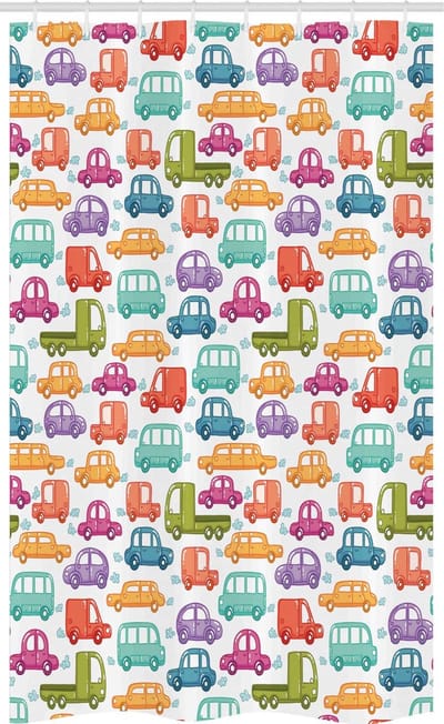 ABAKUHAUS douchegordijn – 120 x 180 cm – multikleurige stof, waterafstotend