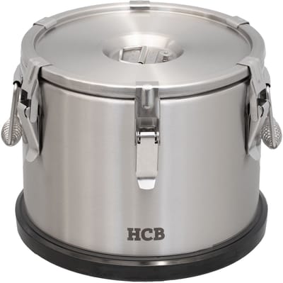 HCB® - Professionele Horeca Geïsoleerde container - draagbaar - 15 liter - RVS / INOX - 36x36x29 cm (DxBxH) - 6 kg - 1368