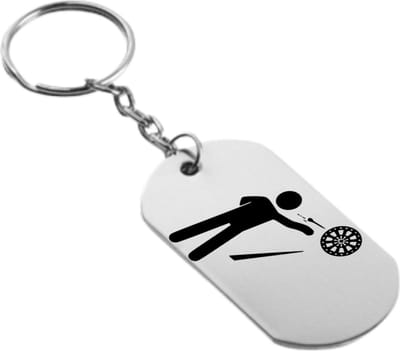 Akyol - Dartbord sleutelhanger - darten – sport – gooien – geschenk – cadeau – gift – kado – verjaardag – hobby – bulls eye – pijltjes – dartpijlen - verassing - feestdag - darts +