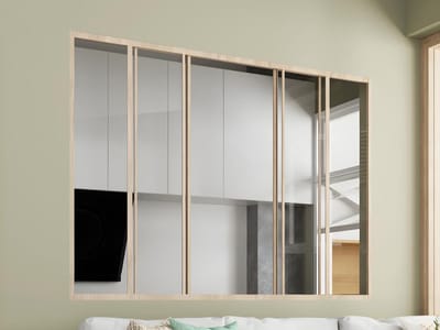 Vente-unique Schuifraam van gepoedercoat, licht naturel 180 x 130 cm (B x H) - RAVENA