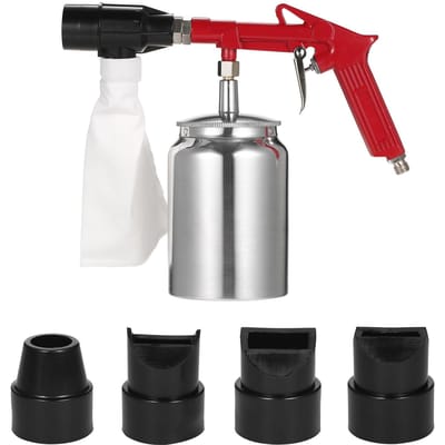 Kit de sableuse, sablage abrasif avec buse, élimine la rouille, sable abrasif rouge