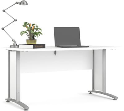 Giga Living Bureau Prima - Wit/Grijs - 150x80x75cm