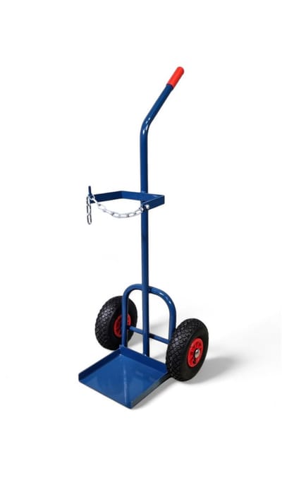 FRAMI gasflessenwagen voor 1x 30 / 40 / 50 liter fles op luchtbandwielen