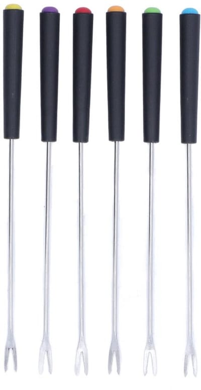 Dailygoody - Fonduevorken - Roestvrij staal - Set van 6 - Lange