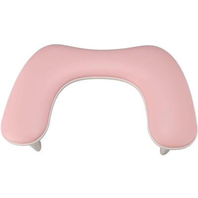 Repose-bras pour technicien(ne)s d'ongles en forme de U incliné à 15 degrés en cuir PU avec coussin antidérapant Repose-bras pour table de manucure Rose gray