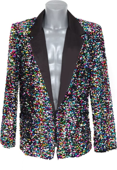 Pailletten Colbert - Multicolor - Heren - Maat S