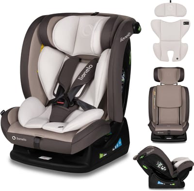 Lionelo Aart i-Size autostoel – Voor kinderen 40-150 cm – 4in1 Groep 0-1-2-3 – i-Size R129 – Voor- en achterwaarts (RWF tot 105 cm) – Montage met autogordel – Memory Foam hoofdsteun – 13-standen – Comfortinzet – Wasbare hoes