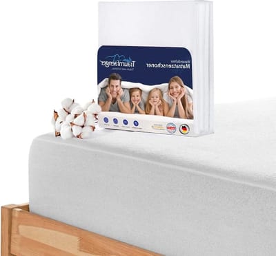 Waterdichte matrasbeschermer 100 x 200 cm katoen Oeko-Tex-standaard 100 - incontinentie onderlegger vochtbescherming incontinentie onderlegger