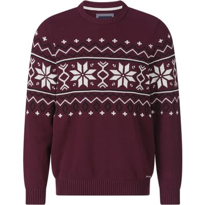 Babista herren Trui - 48/50 - donkerrood - Plus Size
