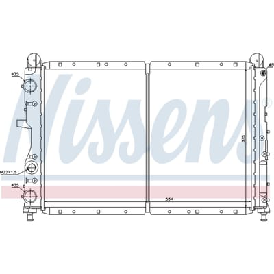 Radiator, motorkoeling NISSENS 61873