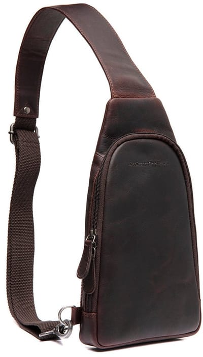 Chesterfield Bowey Waxed Pull Up Crossbodytas - Bruin