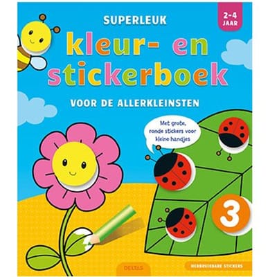 Superleuk kleur- en stickerboek voor de allerkleinsten (2-4j Educatieve boeken (spelletjes en raadsels)