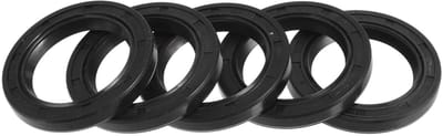 Dubbele Lip Olieafdichting 32x45x6mm met Roterende Veerstalen Afdichtingsring - Rubber NBR voor Hoge Druk - Set van 5 Stuks voor Betrouwbare Sluiting en Duurzaamheid