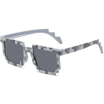Rijden Premium Kwaliteit Nieuwste mode Zonnebrillen Zonnebrillen Cper Brillen Nieuwigheid Mozaïek Grappige Brillen Jongens Meisjes Pixel Brillen gray