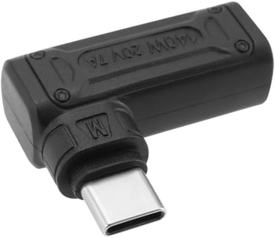 Allecto - DC-ingang naar type C-converter - USB-C-stekker - Compact formaat - Voor mobiele opladers - 140 W met PD-chip - Geschikt voor laptops en ...