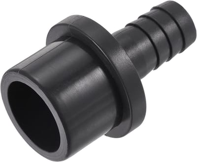 PVC Buiskoppeling voor Water - 12mm Barb Rechte Verbinding voor Tuin, Buiten en Zwembad (OD 25mm, Zwart)