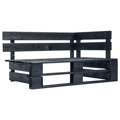 vidaXL - 6-delige - Loungeset - pallet - met - kussens - zwart - geïmpregneerd - hout