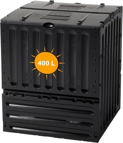 Yoursol Eco-King compostbak voor de tuin, 400 L, snelcompostbak kunststof antraciet, compostbak tuin, compostbak tuin, composteren & tuinafval