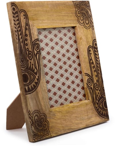 Ancient Wisdom - Fotolijst - Zwarte fotolijst van mangohout 28x23x2cm voor 13x18cm - decoratie - interieur - kunstwerk - uniek - stijl