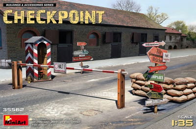 MiniArt Modelbouwpakket Diorama - 35562 Diorama Checkpoint Plastic - 1:35 - Modelbouw