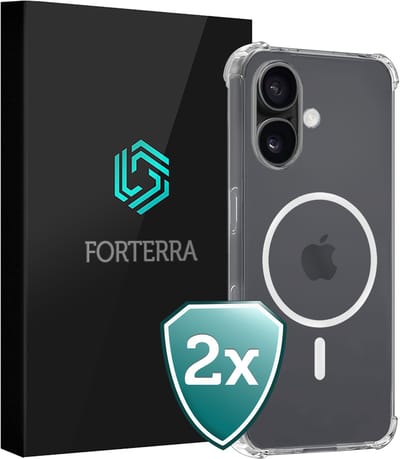Hoesje 2 Stuks - Geschikt voor Apple iPhone 17 - Magsafe Compatible - Sterk & Shockproof - Shock Proof Case - Back Cover - Telefoon Hoes - Transparant