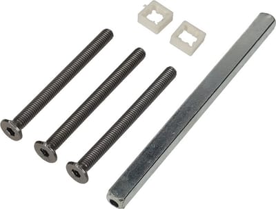 Bevestigingsset voor veilgheidsgarnituur, kruk/kruk, van 50mm breed, tbv deurdikte 51-59mm