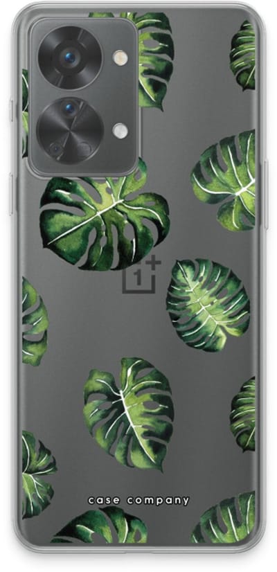 Case Company® - Hoesje geschikt voor OnePlus Nord 2T hoesje - Tropische bladeren - Soft Cover Telefoonhoesje - Bescherming aan alle Kanten en Schermrand