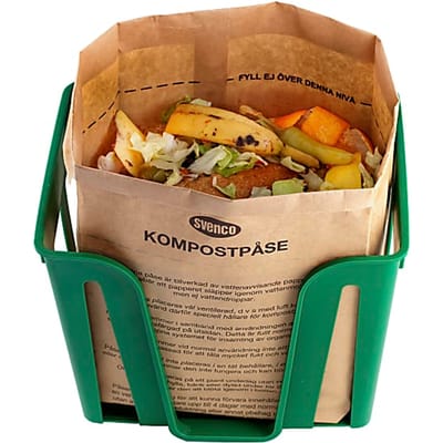 Composto GFT afvalzakken 10L x 80 stuks | 100% Composteerbare afvalzakjes | Biozakken 10 liter | GFT papieren zakken