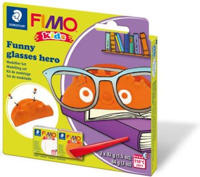 FIMO kids boetseerklei funny kits set 'funny glasses hero'