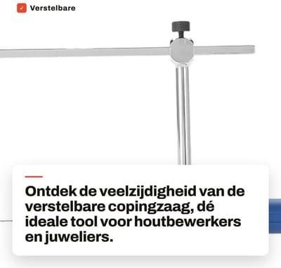 Dailygoods- Figuurzaag Verstelbaar - Zaagframe - Hoog Koolstofstaal - Afneembare Zaagbladen - Houtbewerking - Geschikt voor Sieraden - Zaag