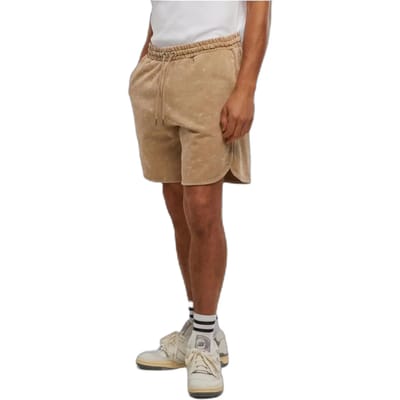 Urban Classics - Washed Piped Korte broek - S - Beige