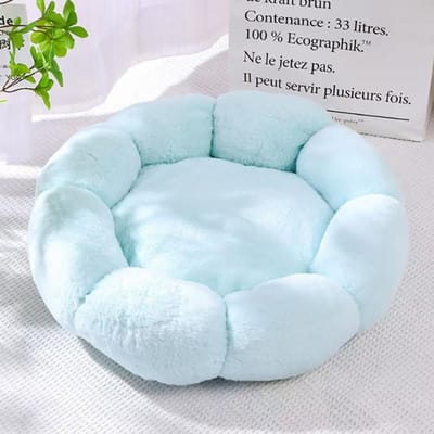 Zacht Pluche Huisdier Kattenmand Bloemenkattenmand Kat Winter Warm Pluche Kattenmand Vier Seizoenen Hondennest Kattenbed Kat Hondenmat Huisdierbenodigdheden 40cm&Cat Dog Mat white
