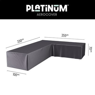 Platinum AeroCover - Loungebankhoes L-vorm - 330x255x100xH70cm Rechts - Ademend - Waterproof - Hoge kleurechtheid